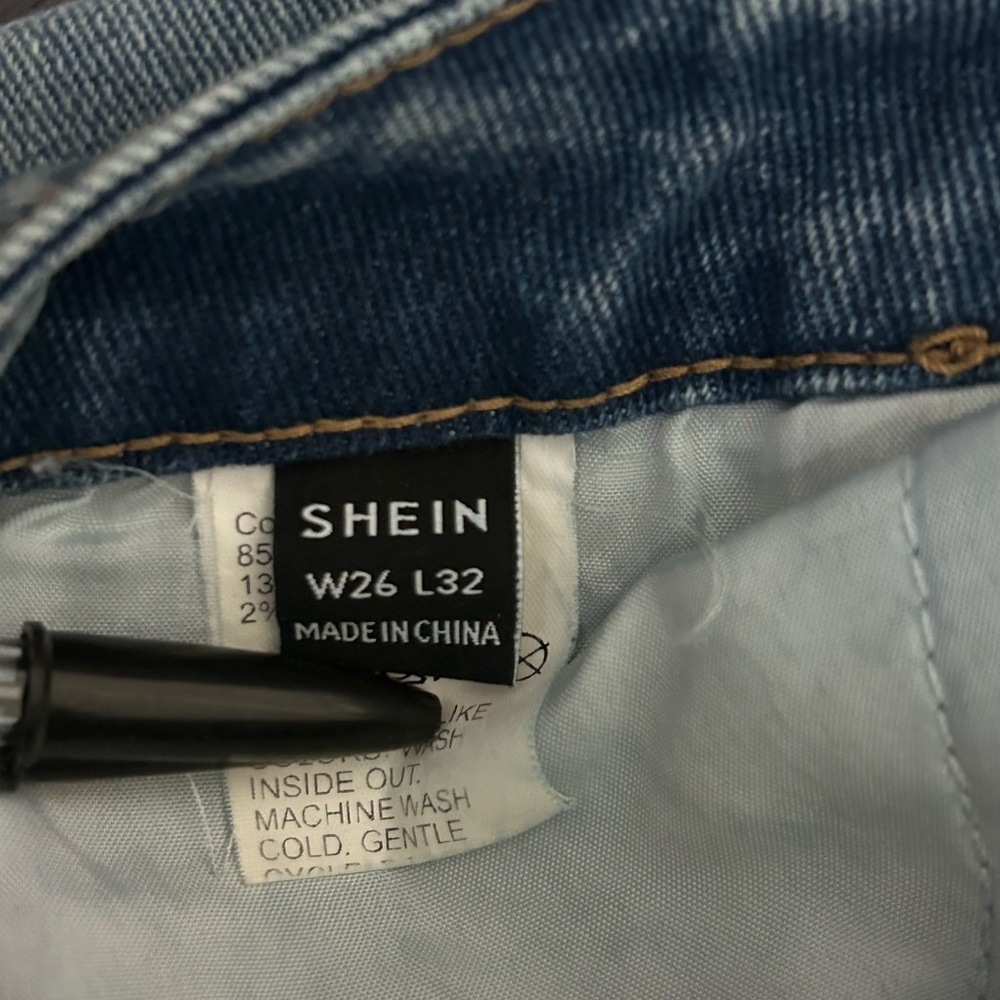 Medium Wash High Waist Straight Leg Jeans Size 26 - Picture 9 of 10